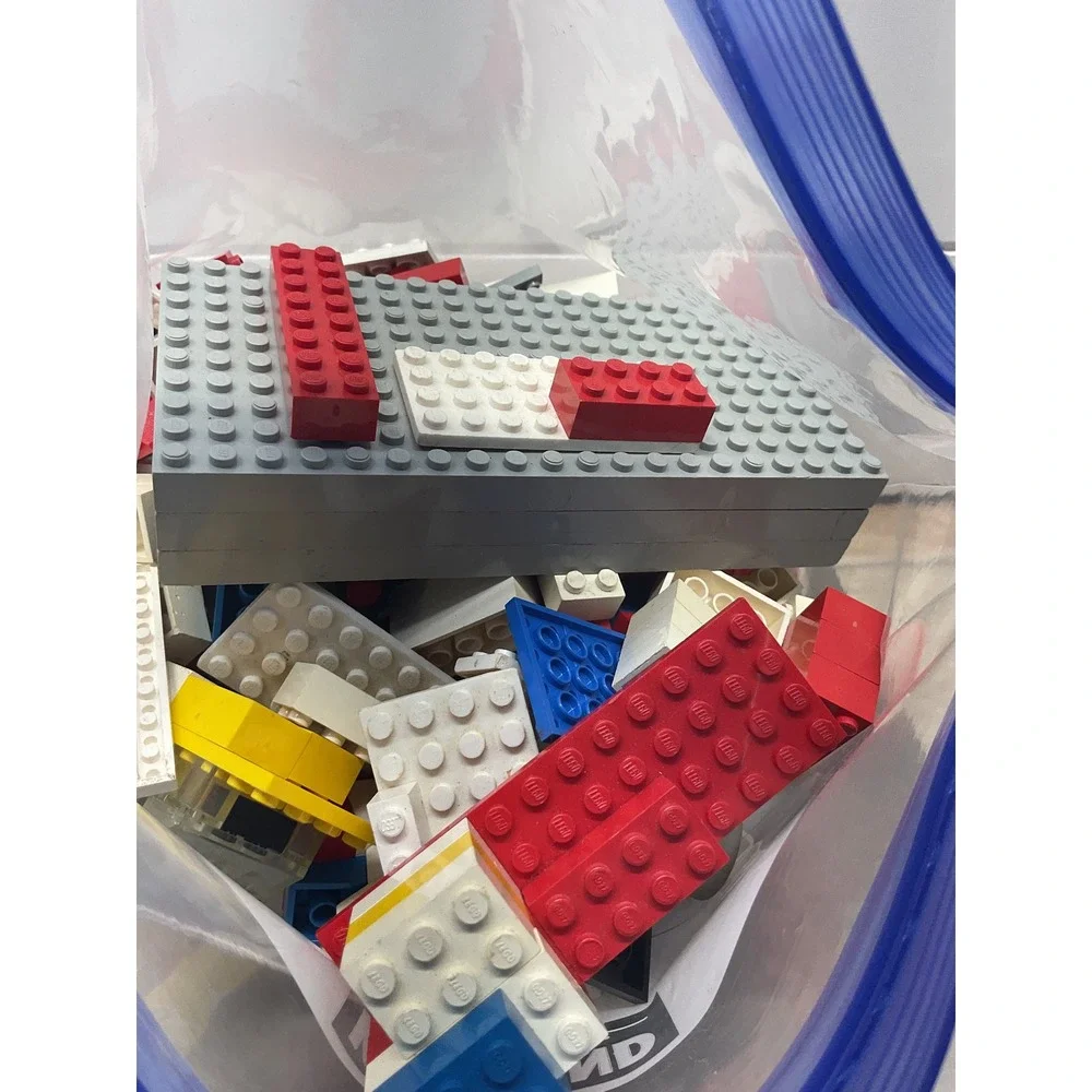 LEGO Bulk Mixed Lot 1lb 14.5oz Bricks Plates Wheels Legoland Vintage Pieces 1970